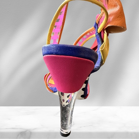 Betsey Johnson Colorful Acrylic Sandals NWT 7 1/2 - Picture 6 of 8